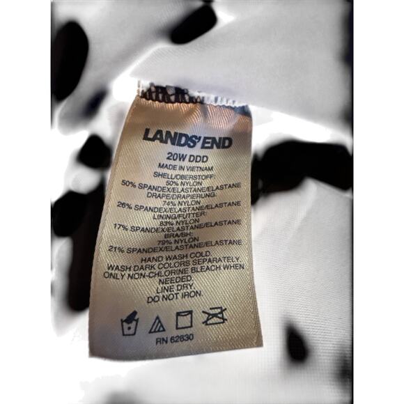 Lands End Sz 20W DDD Slender Suit Wrap One Piece Swim Suit - Picture 2 of 10